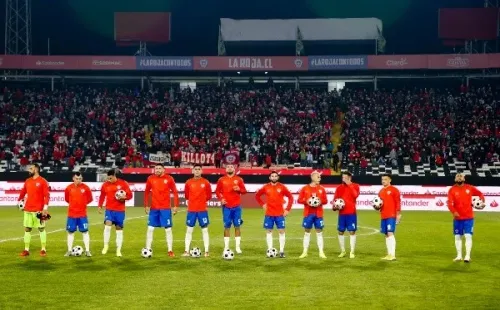 Chile ante Brasil con público en el estadio Monumental.