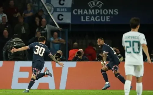 Messi festeja su primer gol con el PSG: después hizo el cocodrilo.