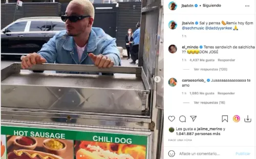 J Balvin se burla de la crítica de Residente en Instagram.(1)