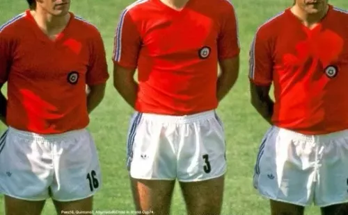 La camiseta de Chile en Alemania 1974. Foto:Masahide Tomikoshi
