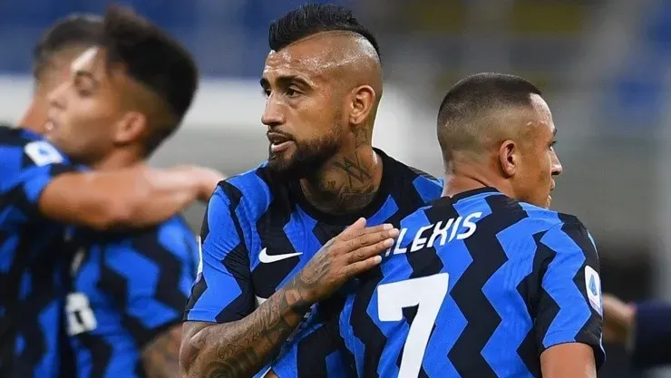 Los chilenos Alexis Sánchez y Arturo Vidal en el Inter de Milán