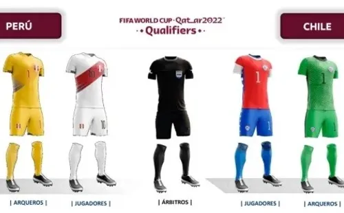 Uniformes para el Perú-Chile: la Roja estrenará nuevo diseño Adidas y llevará calcetas azules.