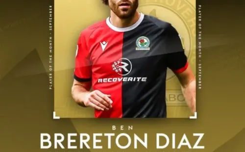 Ben Brereton Díaz fue elegido el “Jugador del Mes” de septiembre en la Championship. Foto: Championship