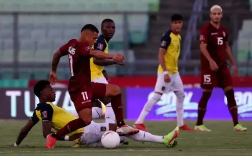 Darwin Machís puso el empate de Venezuela sobre el final del primer tiempo. (Foto: Conmebol)