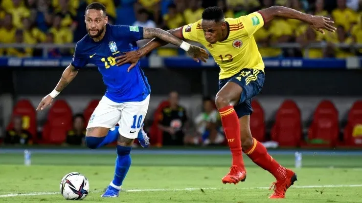 Neymar y Yerry Mina | Eliminatorias Qatar 2022 | Colombia vs Brasil