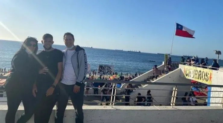 Pablo Solari aprovecha los días libes que han tenido en Colo Colo