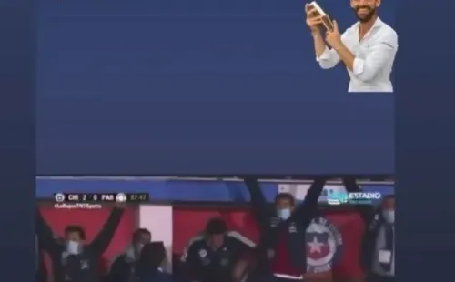 La otra imagen de Cristina Morales por el divertido momento de Medel en el partido de Chile.