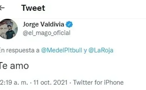 El Mago aplaudió la locura de Medel tras el gol de Isla.