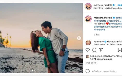 Mariela Montero presenta a su nueva pareja con románticas postales.(1)