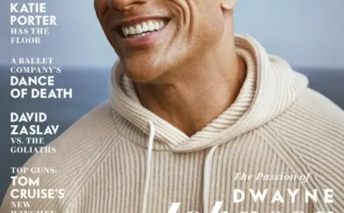 Dwayne Johnson en la portada de Vanity Fair, a propósito de la reveladora entrevista.