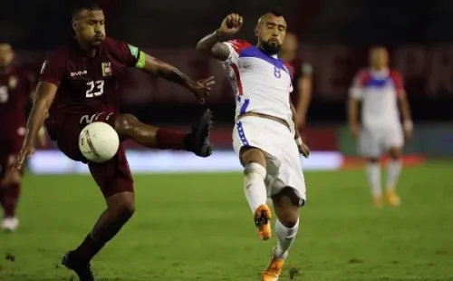 La última vez que Chile y Venezuela se enfrentaron, fue triunfo de la Vinotinto por 2-1. Ahora la Roja quiere revancha como local. Foto: Getty Images