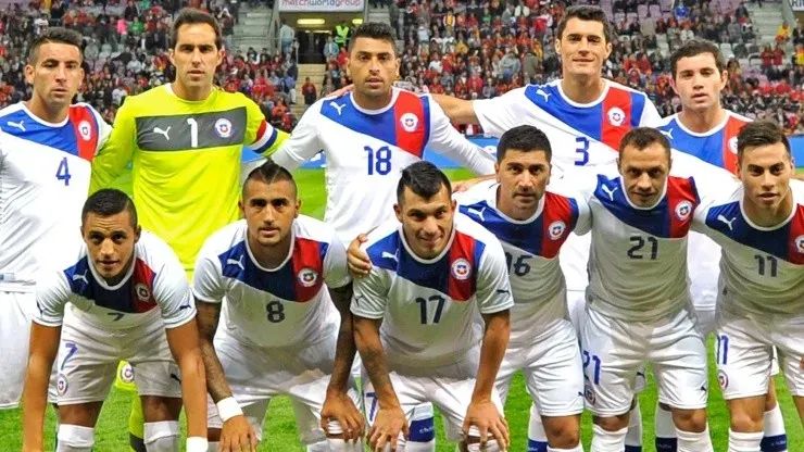 Selección chilena con Claudio Bravo, Alexis Sánchez y Arturo Vidal