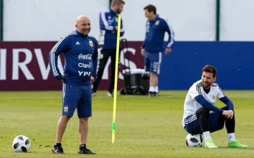 En las Eliminatoria y en el Mundial de Rusia 2018 coincidieron Messi y Sampaoli