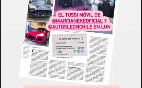 Marcianeke celebró aparecer en la prensa, tras estropear nuevamente su vehículo.