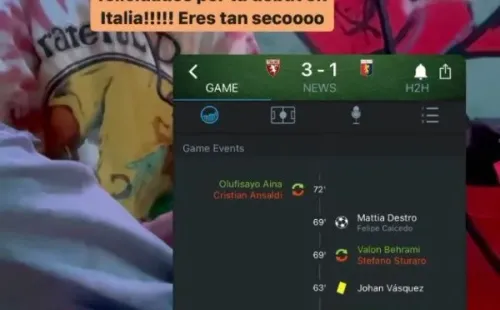Una de las historias que subió en su Instagram la polola de Pablo Galdames