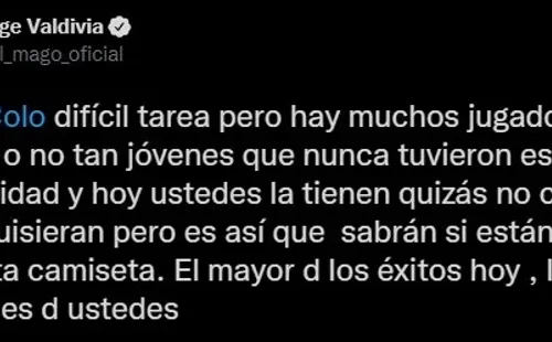 El mensaje de Jorge Mago Valdivia a los juveniles de Colo Colo.