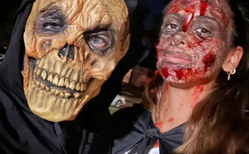 Los disfraces de Halloween: Karol Lucero y Francisca Virgilio.
