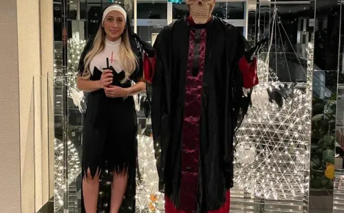 Los disfraces de Halloween: Rebeca Naranjo y Nano Calderón.