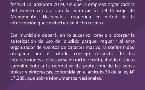 ¿Por qué el Concejo Municipal de Santiago rechaza realización de Lollapalooza?(1)