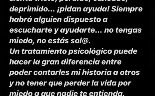 Karen Bejarano se defiende ante críticas por referirse a su salud mental.(7)