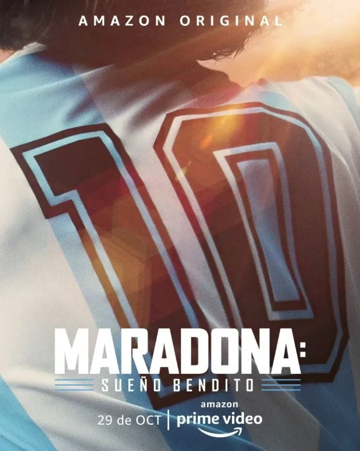 El afiche oficial de “Maradona: Sueño Bendito” ya disponible en Amazon Prime Video.