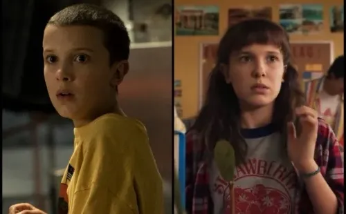 La actriz Millie Bobby Brown tuvo que raparse en la primera temporada y hoy es ya una estrella en Hollywood. (Foto: Netflix)