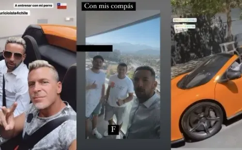En su llegada a Chile, Mauricio Isla compartió con amigos. Eso sí, se desconoce si fue ahí donde se arriesgó a un contagio. Foto: Instagram