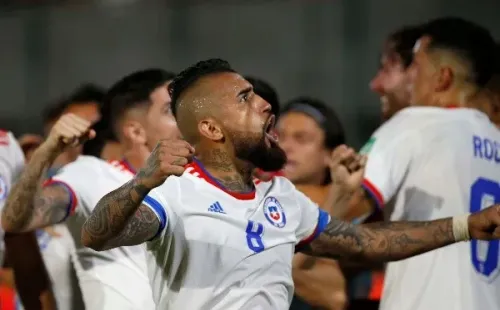 Arturo Vidal otra vez fue una de las figuras de Chile con su entrega ante Paraguay. Foto: Carlos Parra, ANFP.