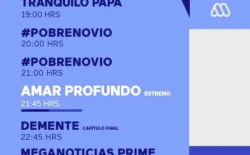El super martes de Mega con el estreno de Amar Profundo.