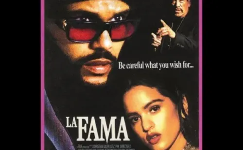 La imagen promocional de La Fama de Rosalía y The Weeknd.
