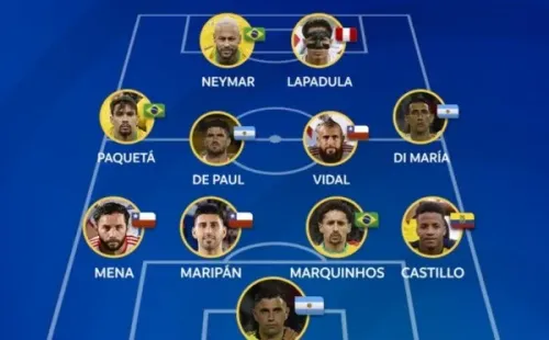 Eugenio Mena, Guillermo Maripán y Arturo Vidal son los jugadores de La Roja que fueron escogidos por la gente para integrar el XI ideal de la Fecha 13 (Foto: Conmebol)