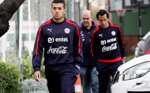 Luis Pedro Figueroa junto a Matías Campos Toro en Juan Pinto Durán. (Foto: Agencia UNO)