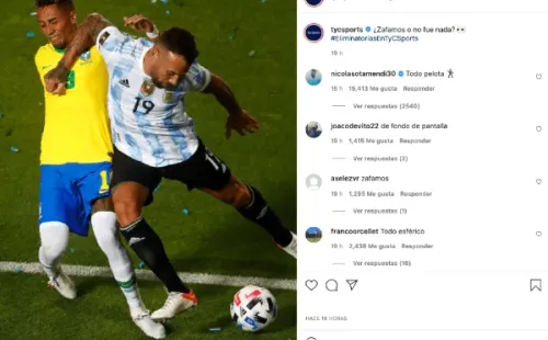Nicolás Otamendi se burló de no haber sido expulsado tras darle un tremendo codazo a Raphinha.
