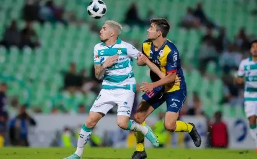 Diego Valdés estuvo presente hasta el minuto 80 en cancha por el Santos Laguna