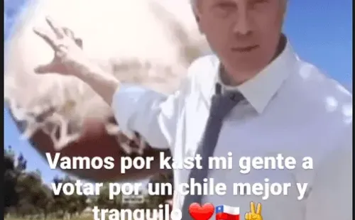 Rosemarie celebra paso a segunda vuelta de su candidato.(1)