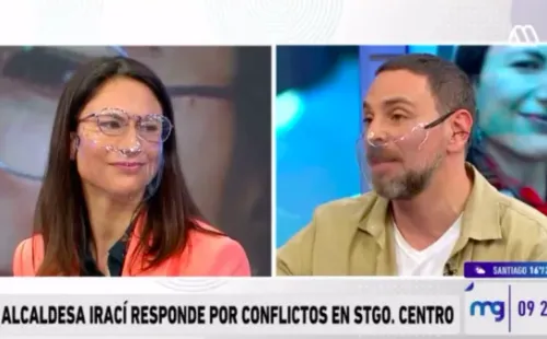 Irací Hassler y José Antonio Neme en el momento televisivo que tuvieron durante mUCHO gUSTO.