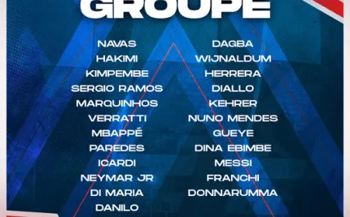 La convocatoria del PSG para enfrentar al Manchester City.