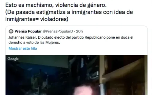 Mónica Rincón condena dichos de Johannes Kaiser y apoya a Monserrat Álvarez.(1)