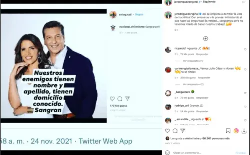 Julio César Rodríguez reacciona ante amenaza que promete que “sangrarán”.(2)