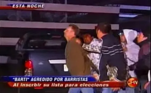 Barti sufrió una fea agresión el 2010. Foto: Captura CHV.