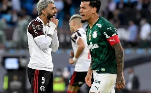 Flamengo y Palmeiras protagonizaron la final de la Copa Libertadores 2021 jugada en el estadio Centenario de Montevideo en Uruguay. (Foto: Getty)