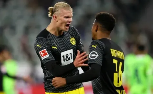 Erling Haaland anotó su décimo gol en la Bundesliga. (Foto: Getty Images)