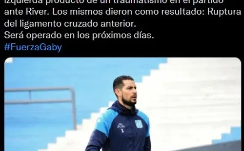 Comunicado de Racing: ¡pronta recuperación para Gabriel Arias!