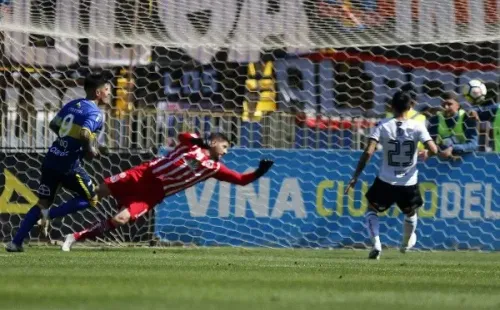 Pato Rubio le convirtió cuatro goles en un partido a Colo Colo el 2018. Foto: Agencia Uno.