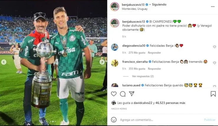 Benjamín Kuscevic campeón de américa copa libertadores palmeiras