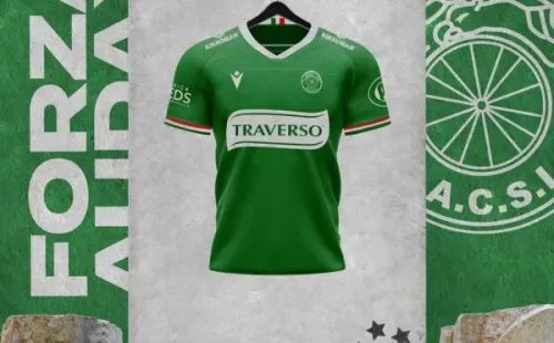 Esta es la nueva camiseta de Audax Italiano para la temporada 2022. Foto: Audax Italiano