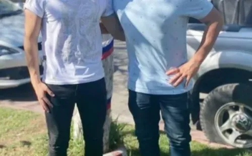 Papá e hijo estuvieron juntos en Cobreloa en esta temporada. Foto: Instagram
