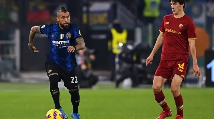 Arturo Vidal entró encendido ante la Roma y silenció las críticas tras ser nominado como uno de los peores extranjeros del año. Foto: Inter