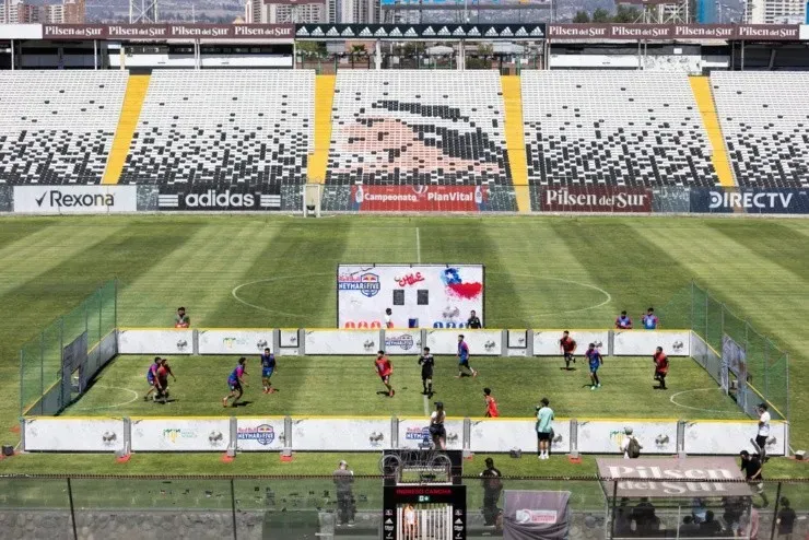 La cancha principal del Estadio Monumental fue el lugar de la final de Red Bull Neymar Jr’s Five.