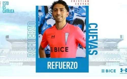 Cristian Cuevas fue confirmado como el cuarto refuerzo de la UC para el 2022. U. Católica